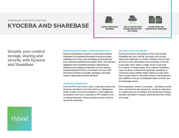 ShareBase Kyocera Solution Overview Software Document Management Thumb, General Copiers, Kyocera, Kip, Konica, HP, NY, NJ, New York, New Jersey