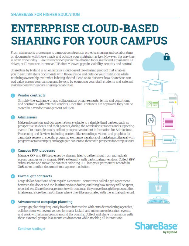 Solutions ShareBase For Higher Education Kyocera Software Document Management Thumb, General Copiers, Kyocera, Kip, Konica, HP, NY, NJ, New York, New Jersey