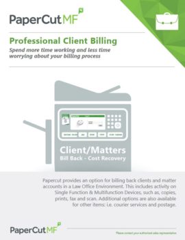 Professional Client Billing Cover, Papercut MF, General Copiers, Kyocera, Kip, Konica, HP, NY, NJ, New York, New Jersey